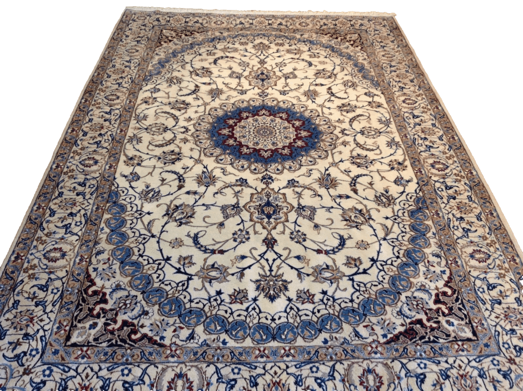wunderschoner-perserteppich-nain-315-x-205-cm-400000-knoten-m-neu Persian Rug Nain 315 x 205 cm Wool Hand-knotted