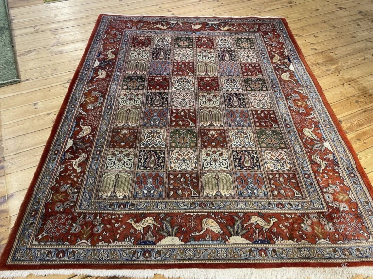 Persian Rug Moud 241 x 192 cm Silk Hand-knotted