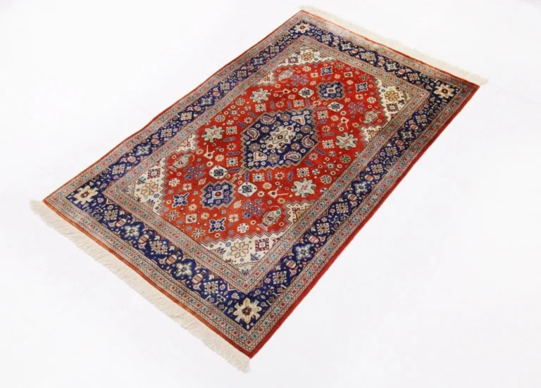 Persian Rug Qom 123 x 80 cm Silk Hand-knotted
