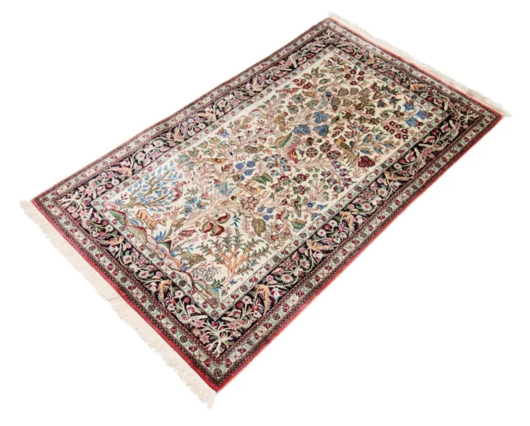 Persian Rug Qom 130 x 80 cm Silk Hand-knotted