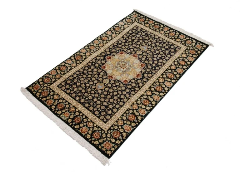 Persian Rug Qom 125 x 80 cm Silk Hand-knotted