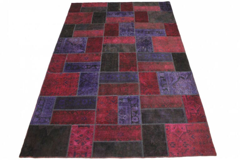 Patchwork Oriental Rug 310 × 202 cm, Wool, hand-knotted