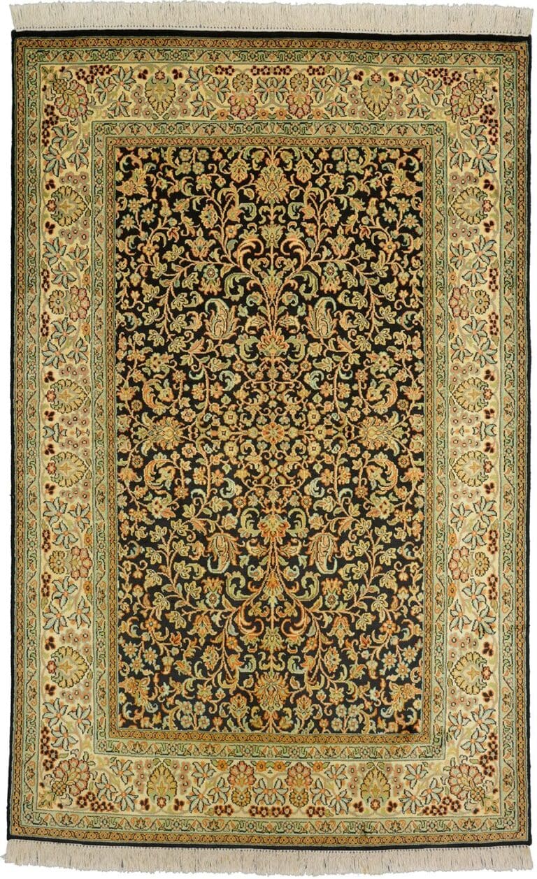 Kashmir Indian Rug 124 × 192 cm, Silk, hand-knotted