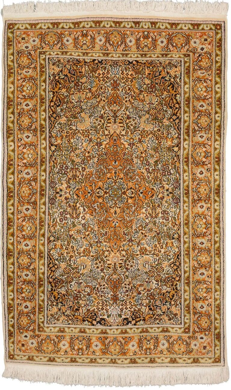 Kashmir Indian Rug 92 × 153 cm, Silk, hand-knotted