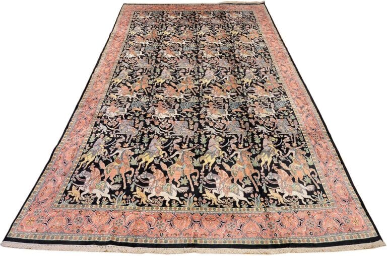 Kashmir Indian Rug — hand-knotted, 362 × 556 cm, Silk