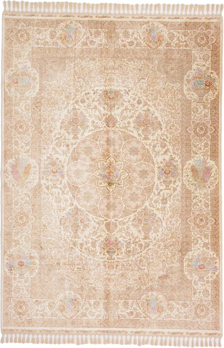 Hereke Chinese Rug — hand-knotted, 170 × 243 cm, Wool & Silk