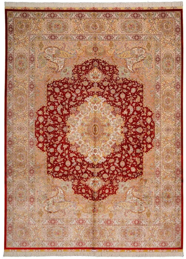 Hereke Chinese Rug 277 × 371 cm, Silk, hand-knotted