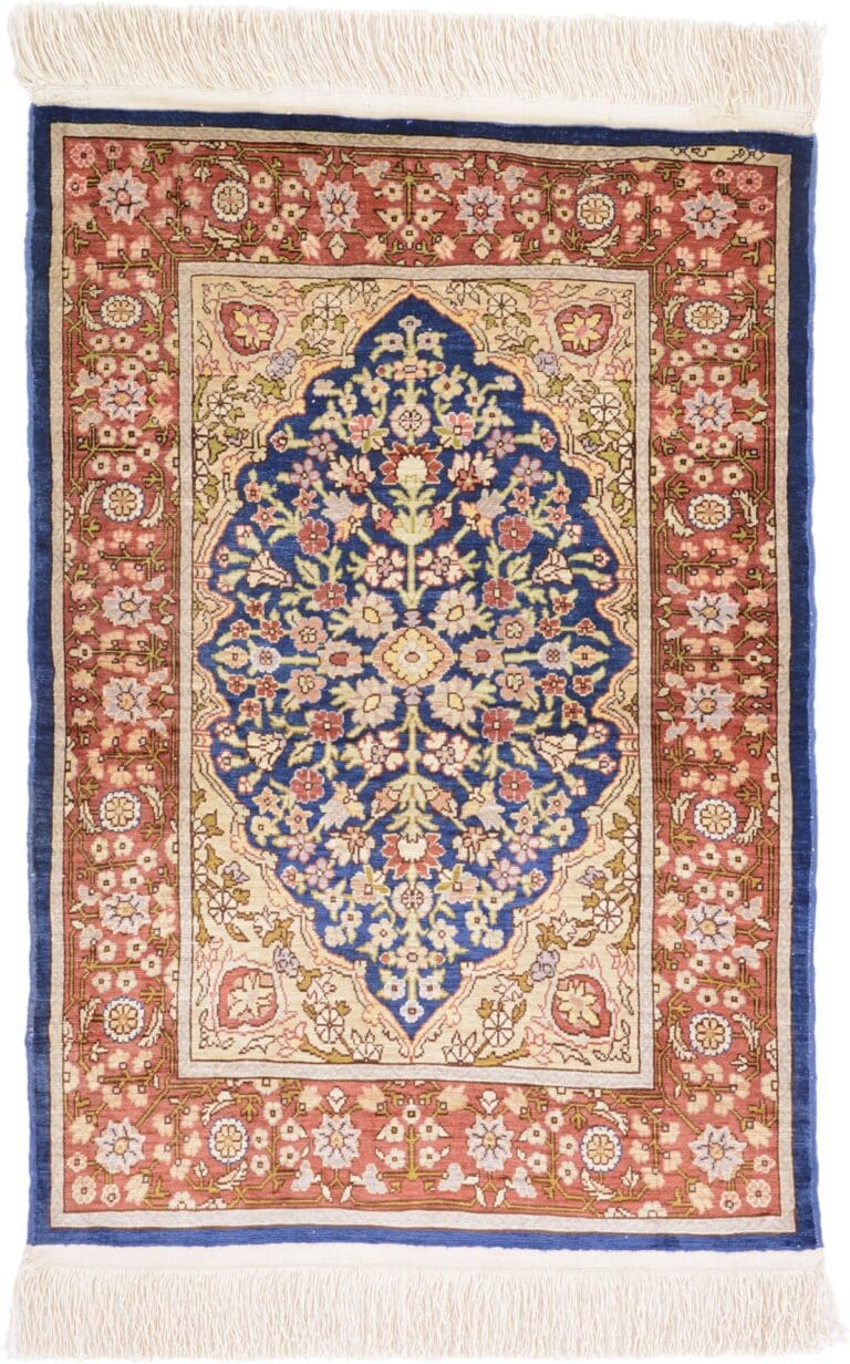 Hereke Turkish Rug 50 × 69 cm, Silk, hand-knotted