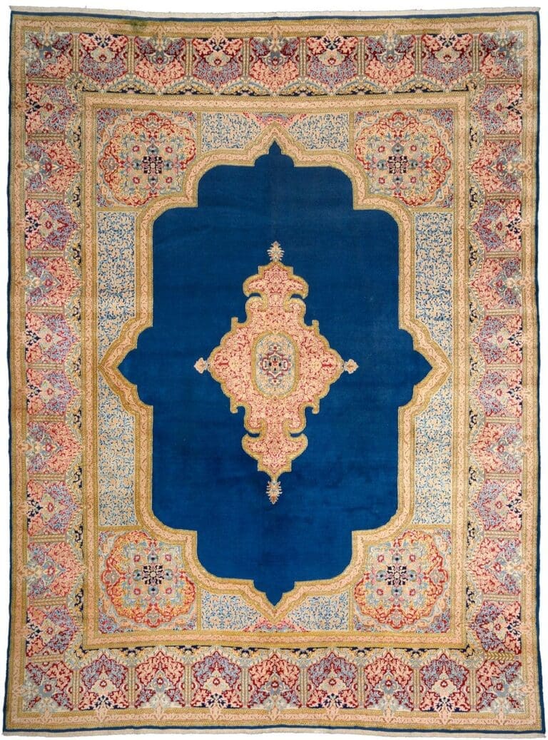 Hand-Knotted Wool Kerman Persian Rug, 310 × 414 cm