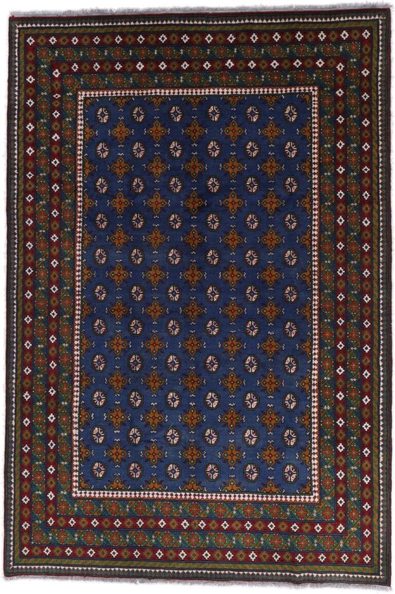 Afghan Rug 200 × 294 cm, Wool, hand-knotted