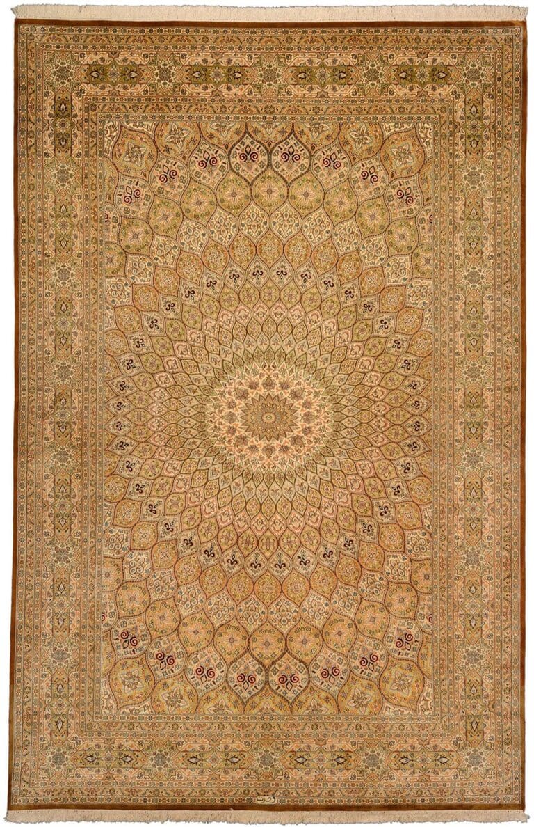 Kashmir Indian Rug — hand-knotted, 183 × 281 cm, Silk