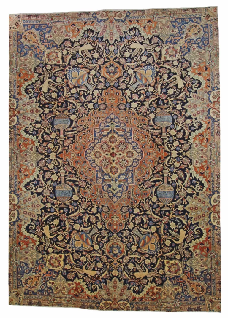 Hand-Knotted Wool Kashmar Persian Rug, 339 × 242 cm
