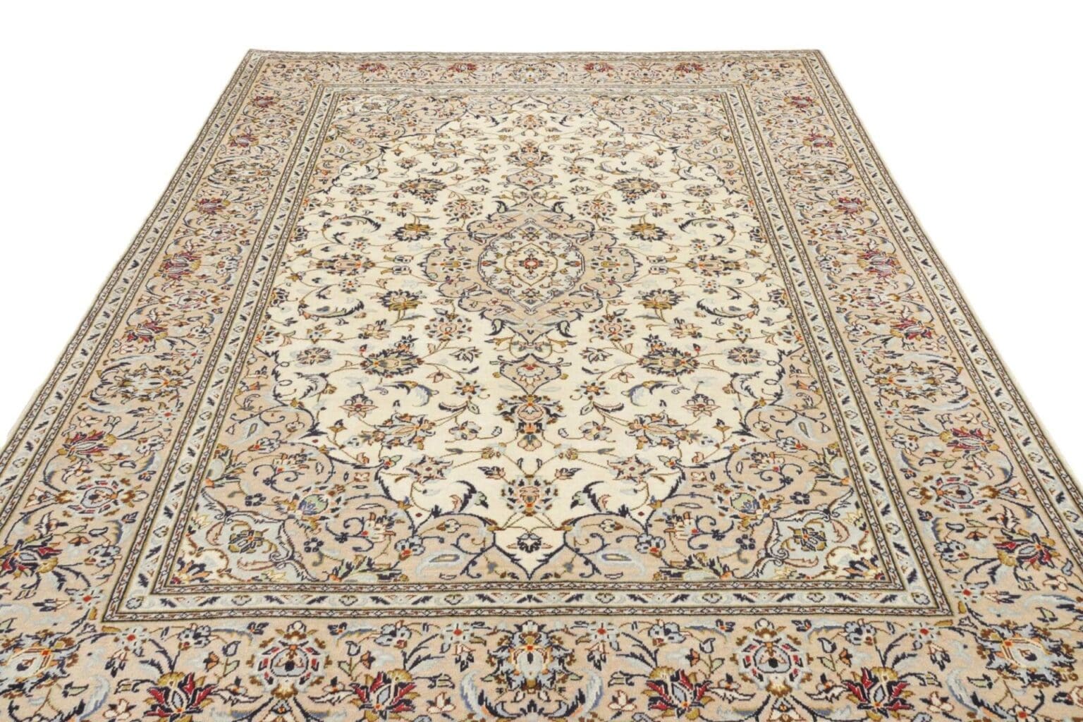 kashan-teppich-193-x-298-cm-handgeknupft-schurwolle-perserteppich-3 Kashan Persian Rug — hand-knotted, 193 × 298 cm, Wool – view 4