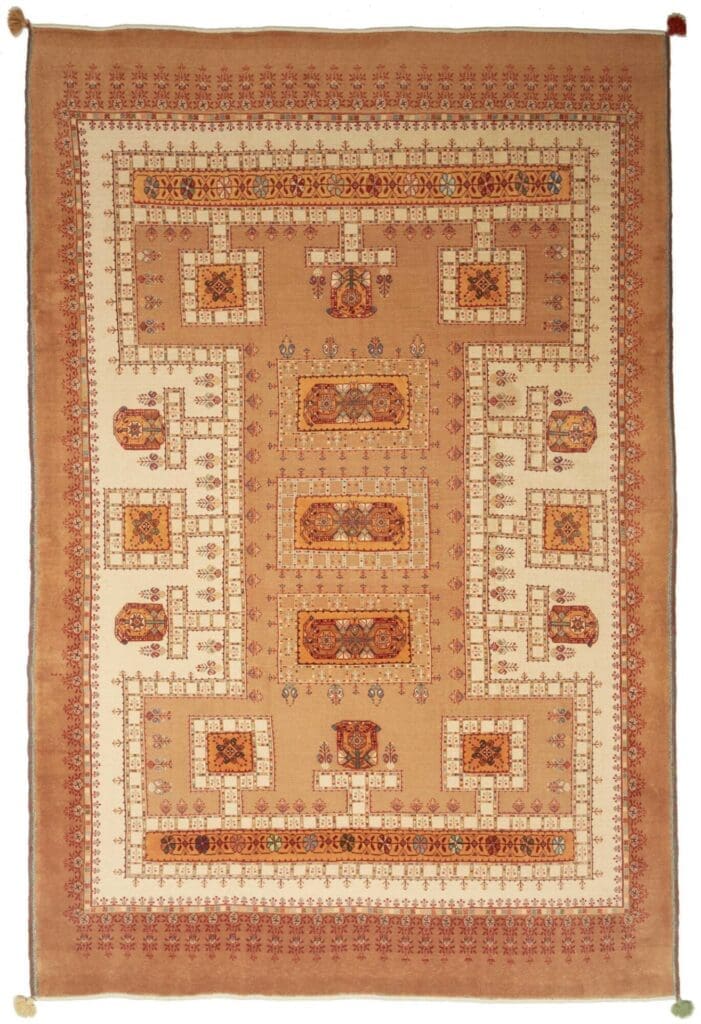 perserteppich-210-x-317cm-florales-muster-handgeknupft Persian Rug 210 × 317 cm, Wool, hand-knotted