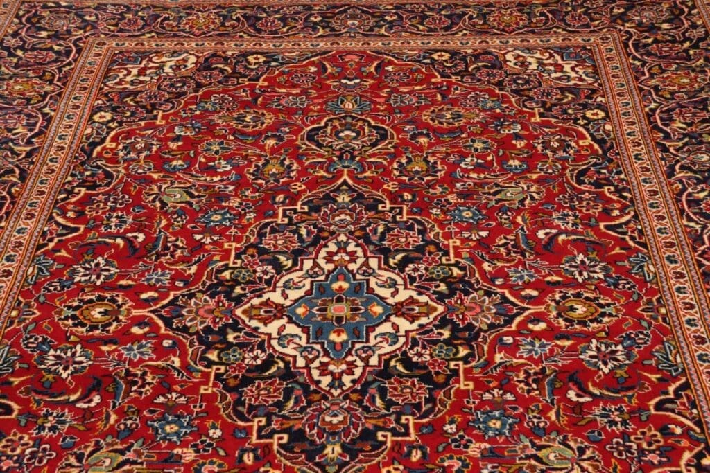 kashan-teppich-200-x-305-cm-handgeknupft-perserteppich-7 Hand-Knotted Wool Kashan Persian Rug, 200 × 305 cm – view 8