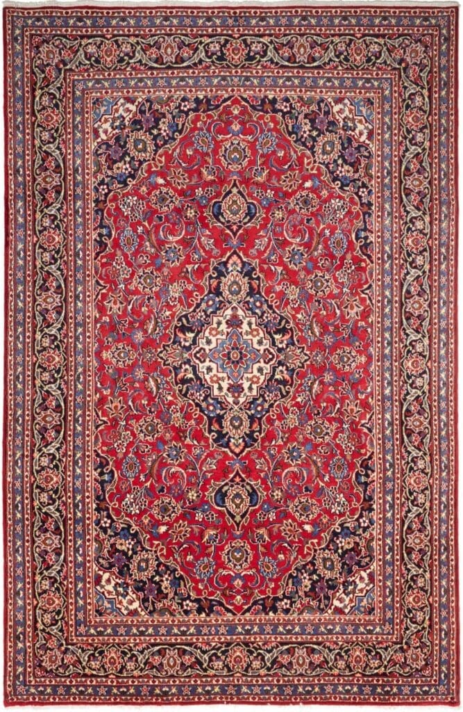 Kashan Persian Rug 199 × 301 cm, Wool, hand-knotted