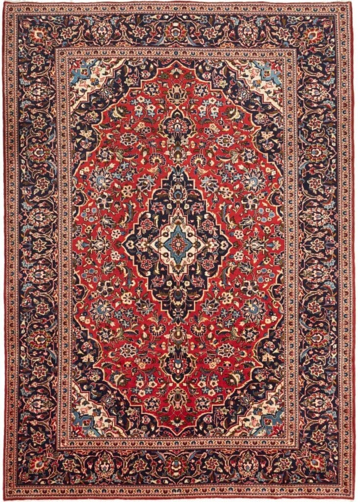 kashan-teppich-211-x-295-cm-schurwolle-handgeknupft-perserteppich Kashan Persian Rug — hand-knotted, 211 × 295 cm, Wool