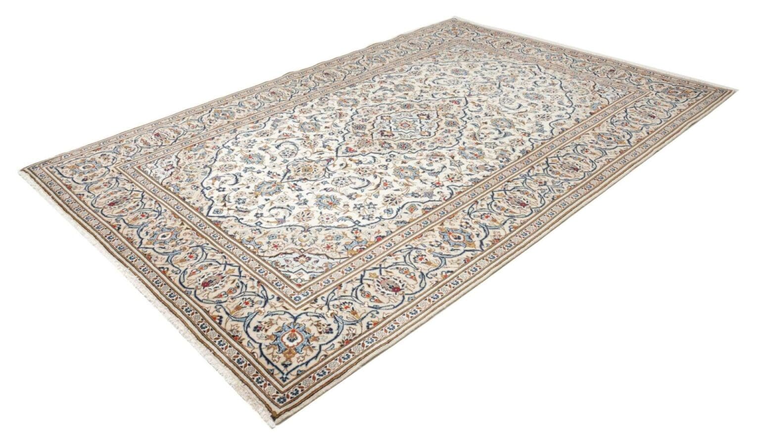 Hand-Knotted Wool Kashan Persian Rug, 203 × 296 cm – view 2