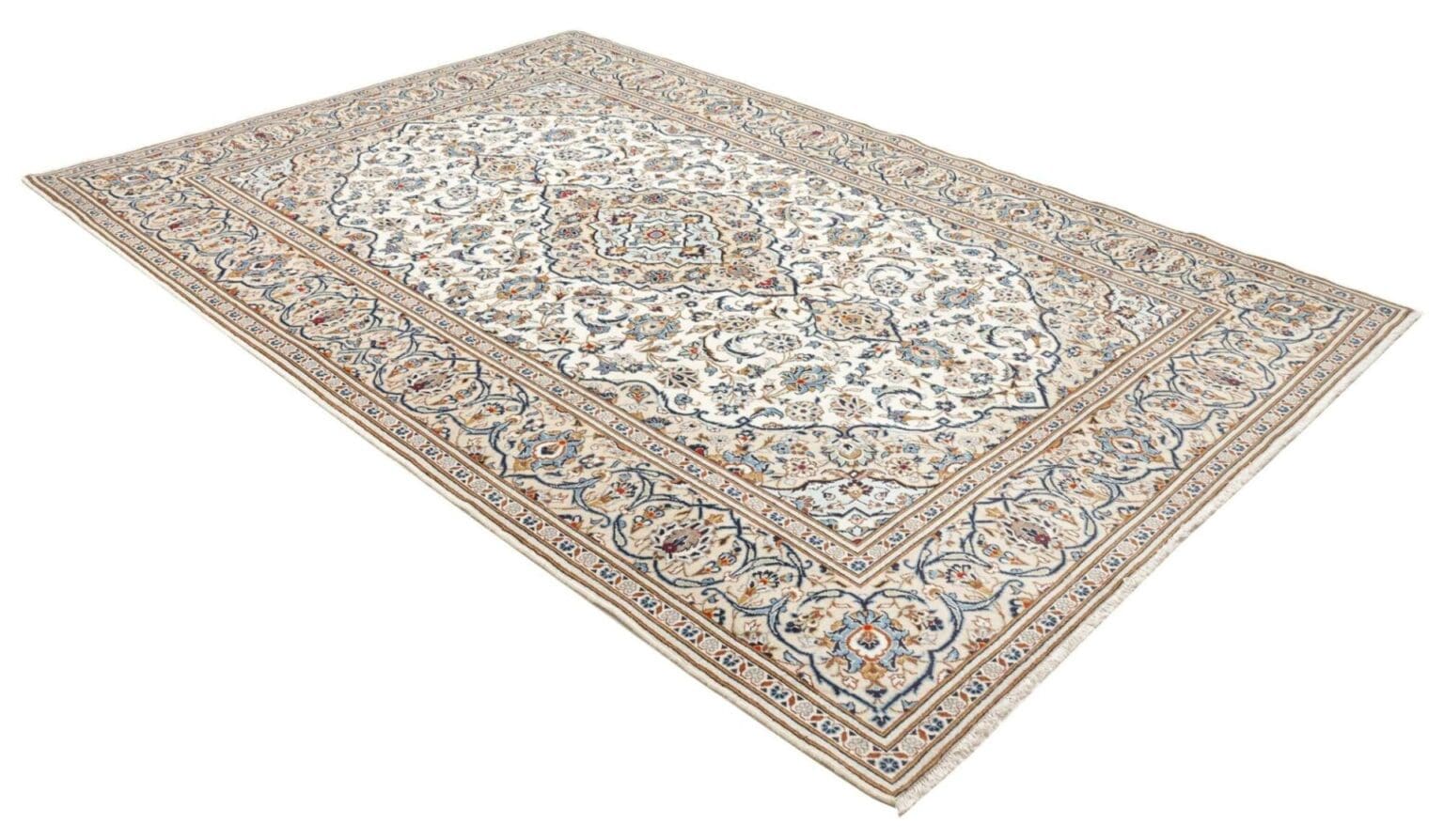 Hand-Knotted Wool Kashan Persian Rug, 203 × 296 cm – view 3