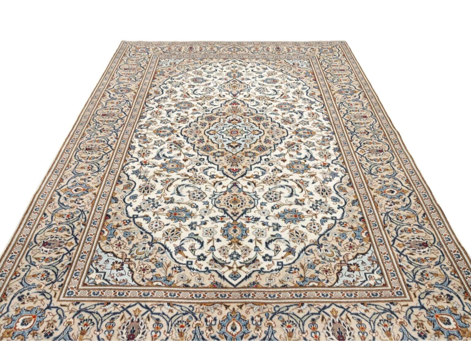 Hand-Knotted Wool Kashan Persian Rug, 203 × 296 cm – view 4