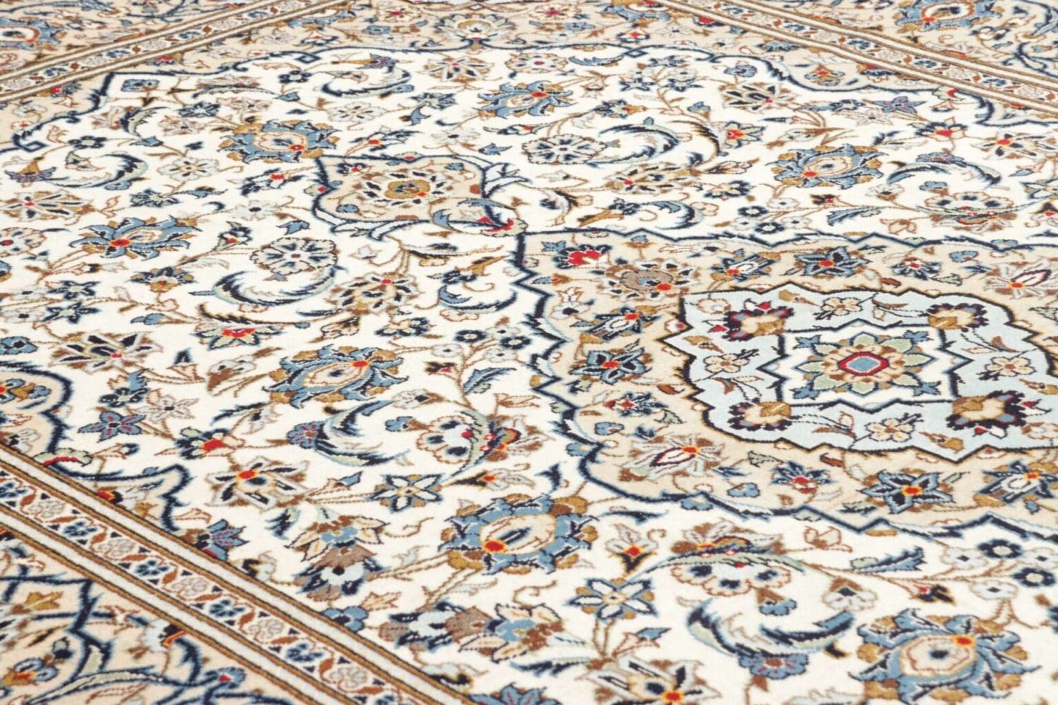 Hand-Knotted Wool Kashan Persian Rug, 203 × 296 cm – view 8