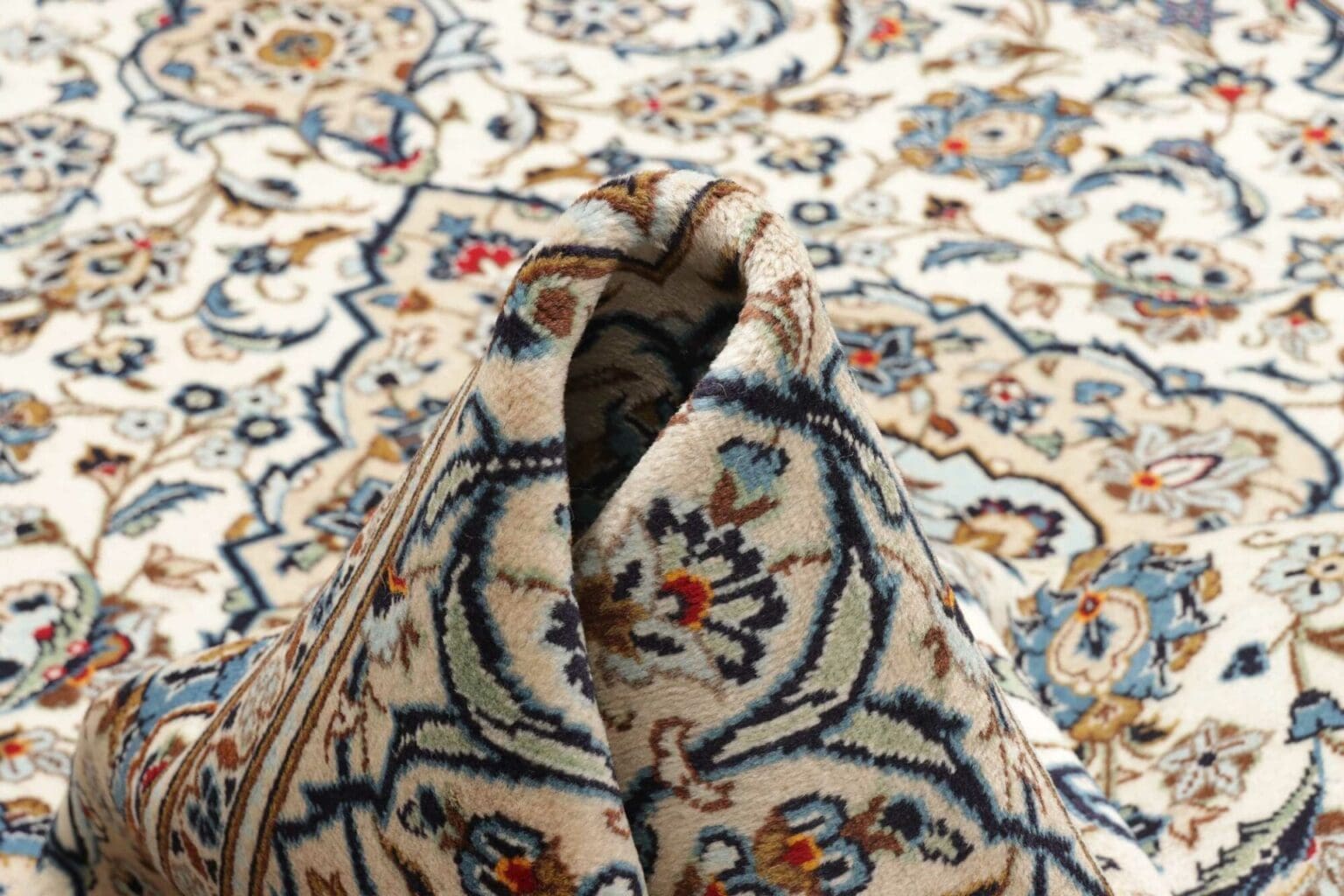 Hand-Knotted Wool Kashan Persian Rug, 203 × 296 cm – view 10