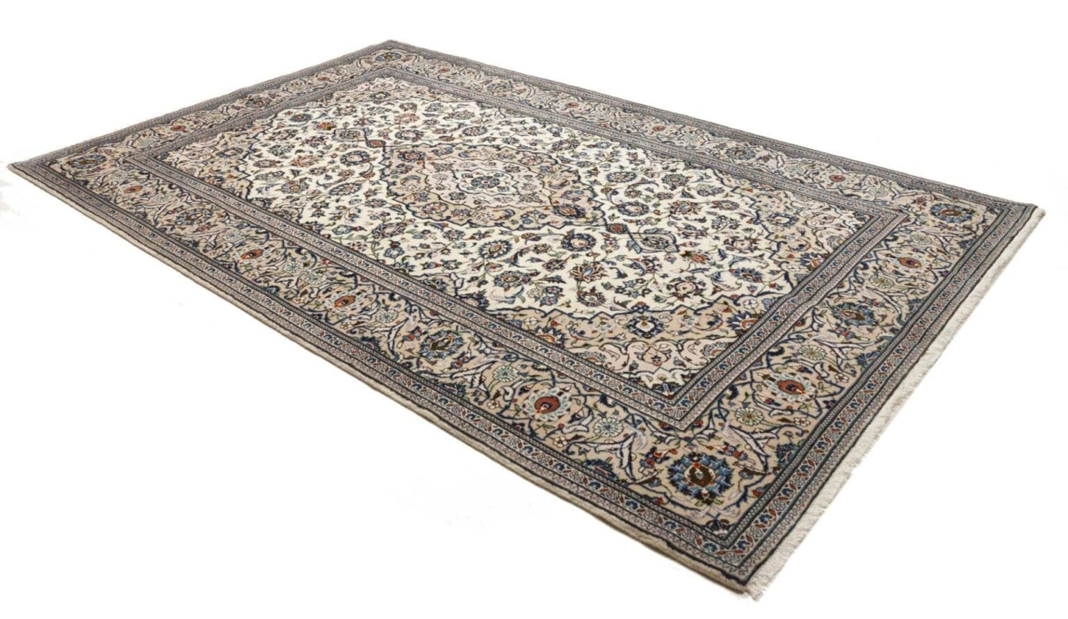 kashan-teppich-199-x-312cm-florale-muster-handgeknupft-perserteppich-2 Kashan Persian Rug 199 × 312 cm, Wool, hand-knotted – view 3