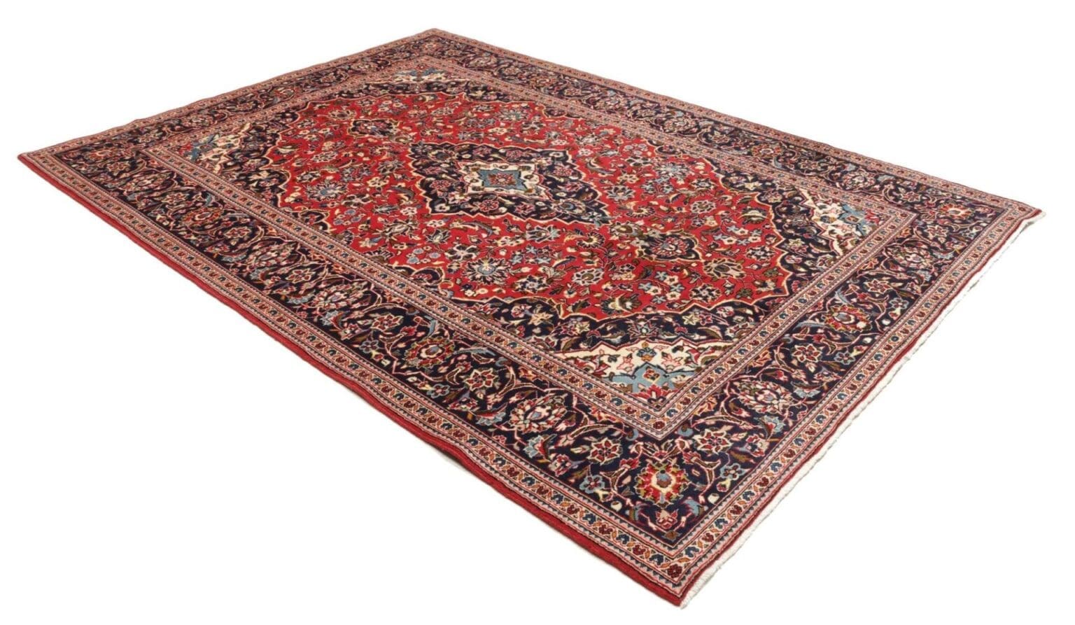 kashan-teppich-211-x-295-cm-schurwolle-handgeknupft-perserteppich-2 Kashan Persian Rug — hand-knotted, 211 × 295 cm, Wool – view 3