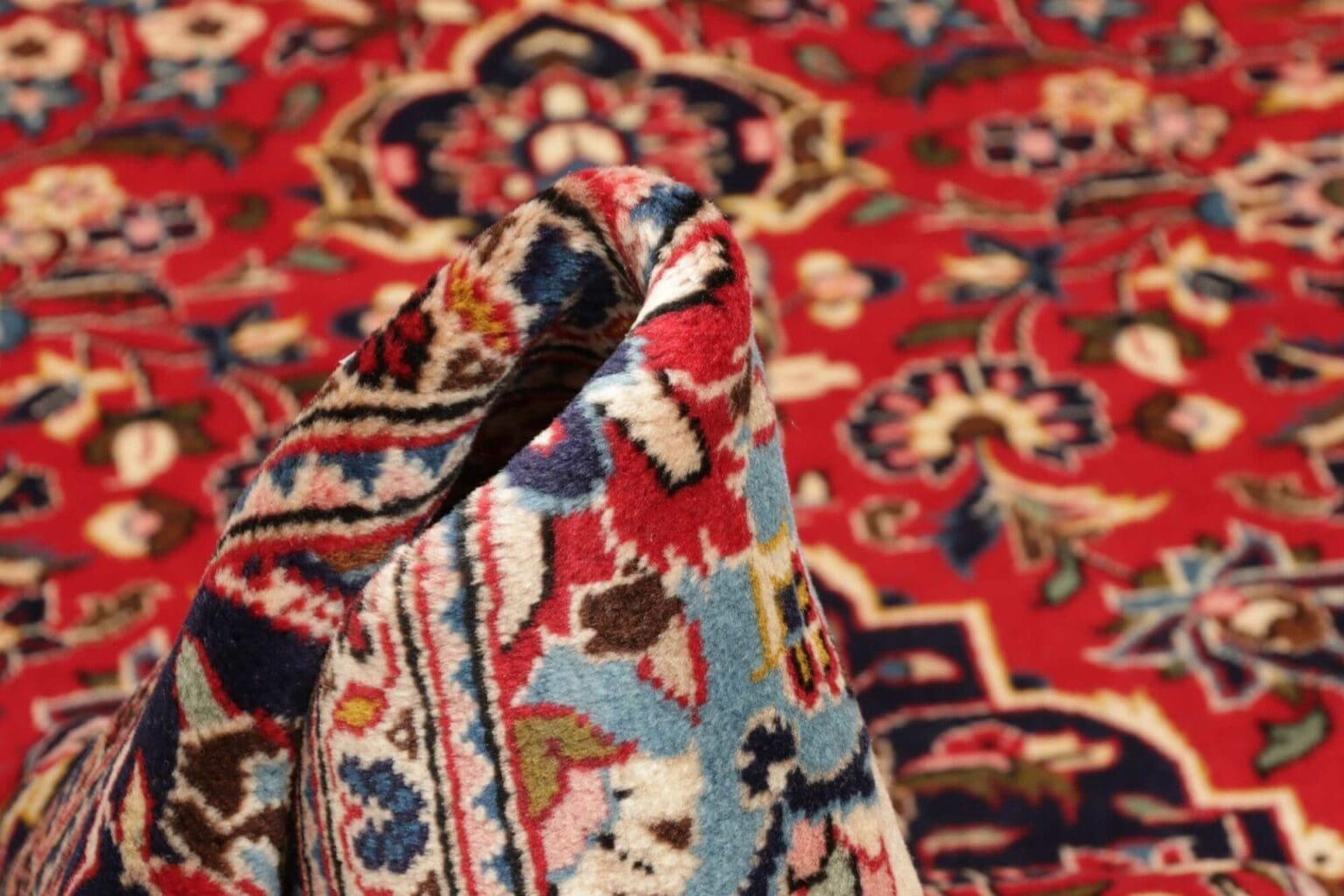 kashan-teppich-211-x-295-cm-schurwolle-handgeknupft-perserteppich-8 Kashan Persian Rug — hand-knotted, 211 × 295 cm, Wool – view 9