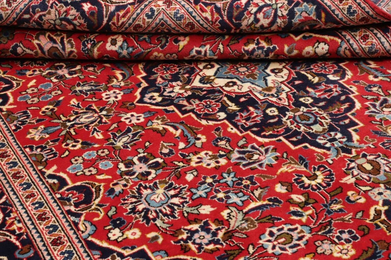 kashan-teppich-211-x-295-cm-schurwolle-handgeknupft-perserteppich-9 Kashan Persian Rug — hand-knotted, 211 × 295 cm, Wool – view 10
