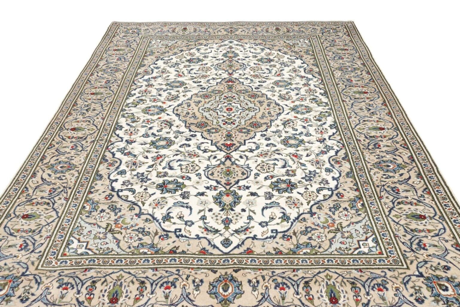 Hand-Knotted Wool Kashan Persian Rug, 197 × 296 cm – view 4