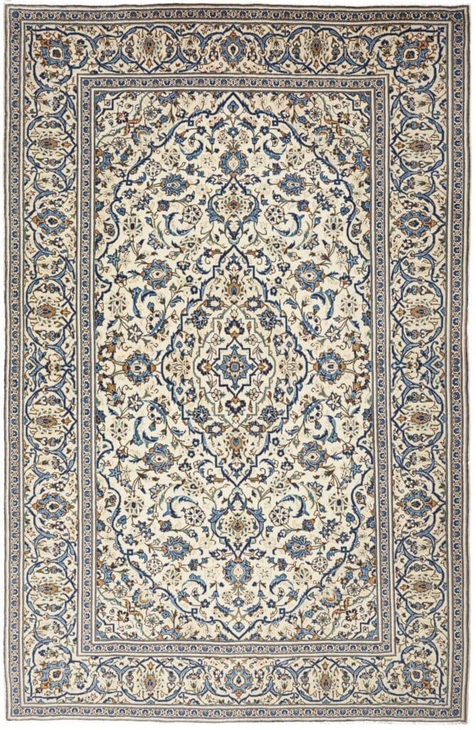 kashan-teppich-198-x-305-cm-handgeknupft-schurwolle-perserteppich Hand-Knotted Wool Kashan Persian Rug, 198 × 305 cm