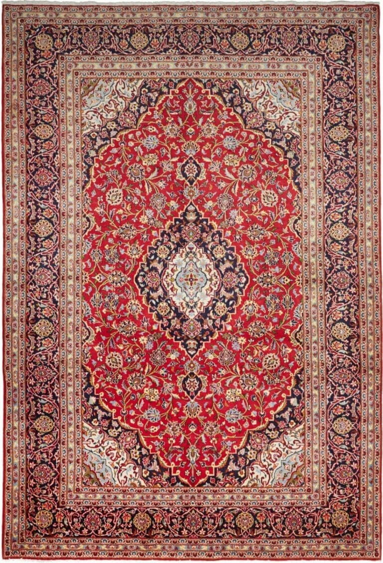 Kashan Persian Rug 206 × 297 cm, Wool, hand-knotted