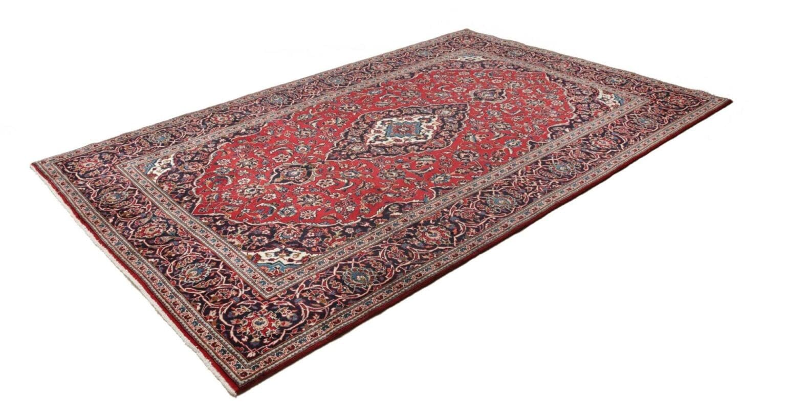 kashan-teppich-203-x-308cm-schurwolle-handgeknupft-perserteppich-1 Hand-Knotted Wool Kashan Persian Rug, 203 × 308 cm – view 2