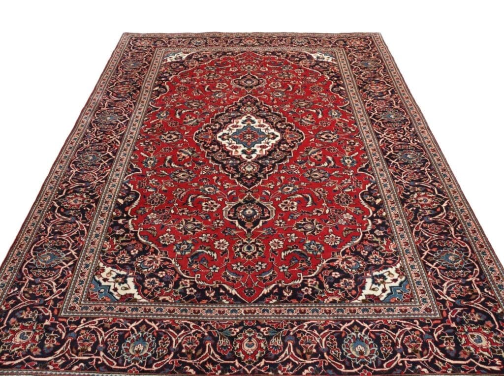 kashan-teppich-203-x-308cm-schurwolle-handgeknupft-perserteppich-3 Hand-Knotted Wool Kashan Persian Rug, 203 × 308 cm – view 4