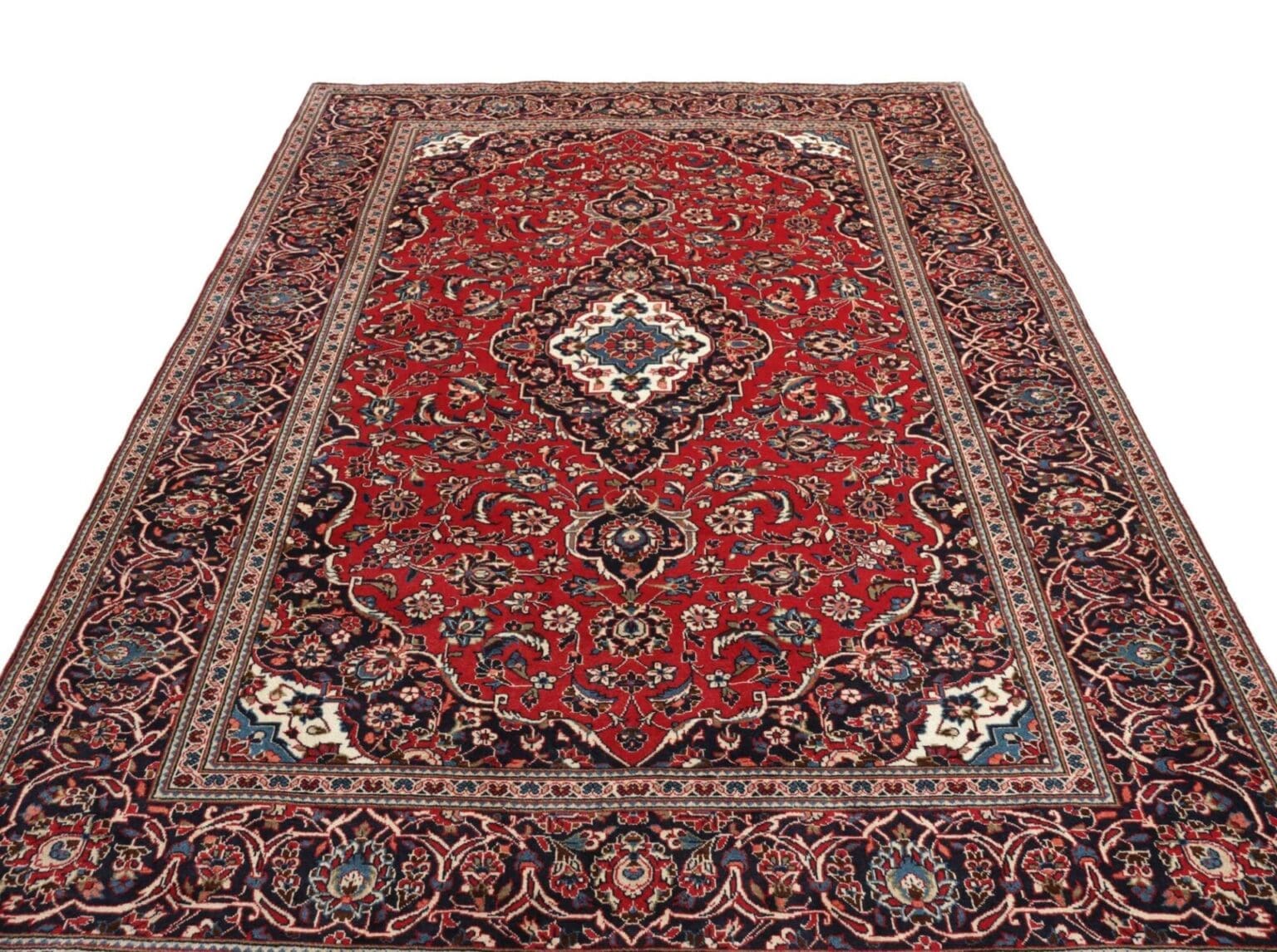 kashan-teppich-203-x-308cm-schurwolle-handgeknupft-perserteppich-3 Hand-Knotted Wool Kashan Persian Rug, 203 × 308 cm – view 4