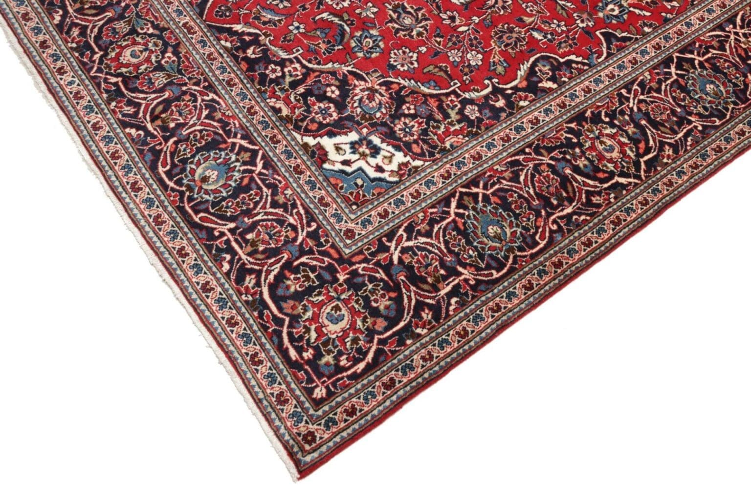 kashan-teppich-203-x-308cm-schurwolle-handgeknupft-perserteppich-6 Hand-Knotted Wool Kashan Persian Rug, 203 × 308 cm – view 7