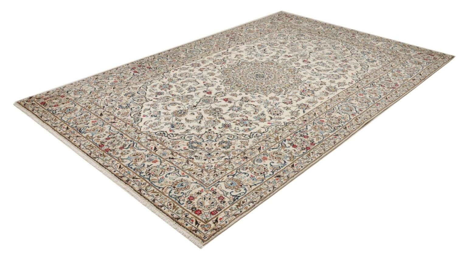 kashan-teppich-196-x-298cm-florale-muster-handgeknupft-perserteppich-1 Kashan Persian Rug 196 × 298 cm, Wool, hand-knotted – view 2