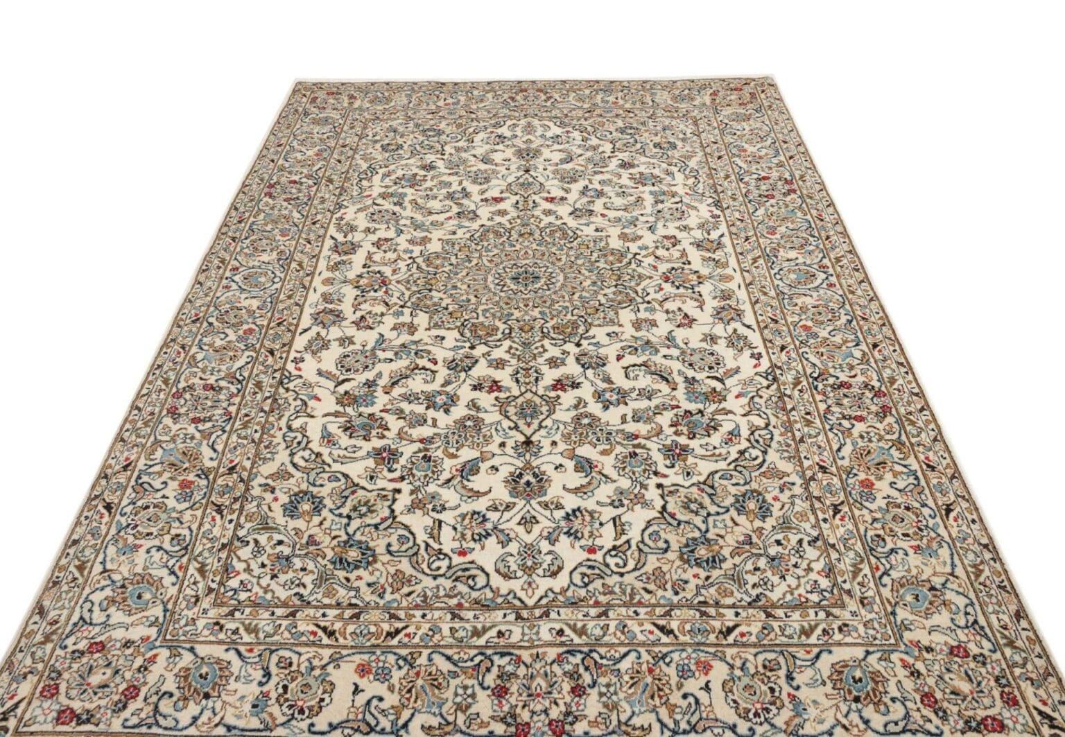 kashan-teppich-196-x-298cm-florale-muster-handgeknupft-perserteppich-3 Kashan Persian Rug 196 × 298 cm, Wool, hand-knotted – view 4