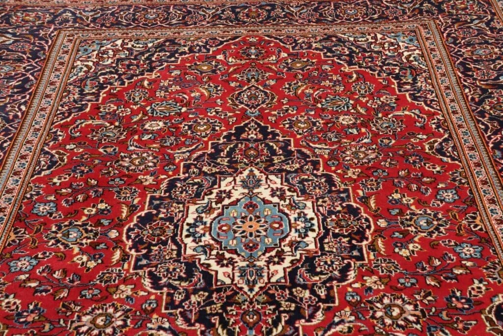 kashan-teppich-200-x-308cm-echte-schurwolle-handgeknupft-perserteppich-8 Kashan Persian Rug 200 × 308 cm, Wool, hand-knotted – view 9