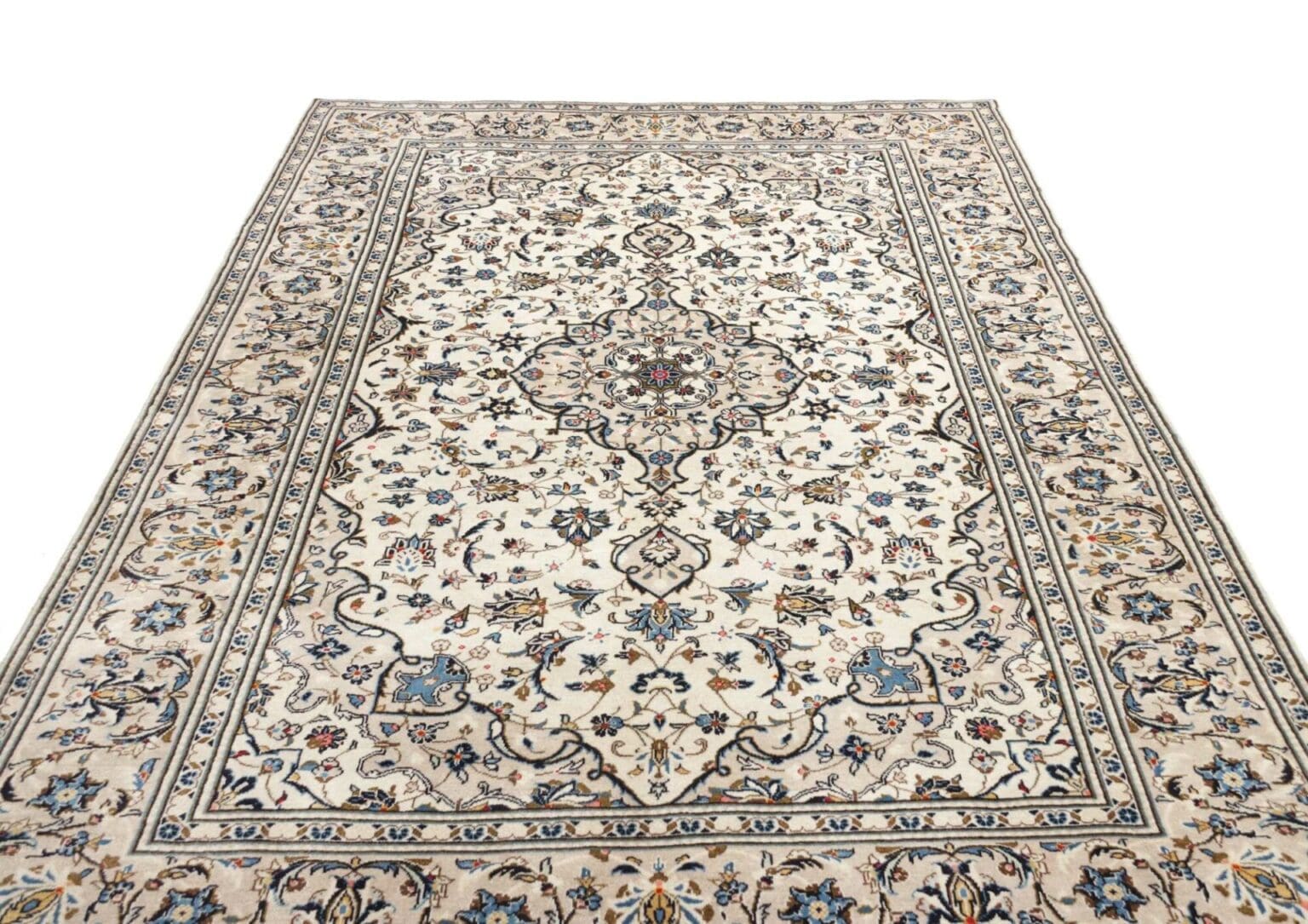 kashan-teppich-200-x-302cm-handgeknupft-schurwolle-perserteppich-3 Kashan Persian Rug — hand-knotted, 200 × 302 cm, Wool – view 4