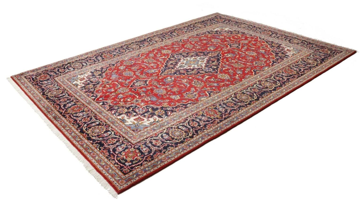 kashan-teppich-206-x-293-cm-handgeknupft-perserteppich-1 Kashan Persian Rug — hand-knotted, 206 × 293 cm, Wool – view 2