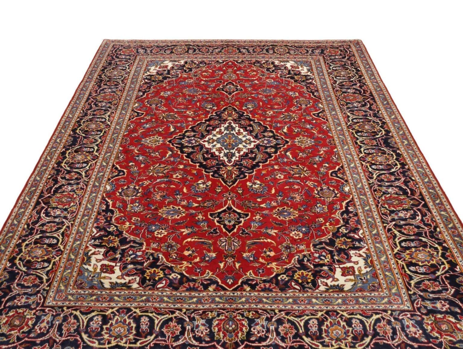 kashan-teppich-206-x-293-cm-handgeknupft-perserteppich-3 Kashan Persian Rug — hand-knotted, 206 × 293 cm, Wool – view 4