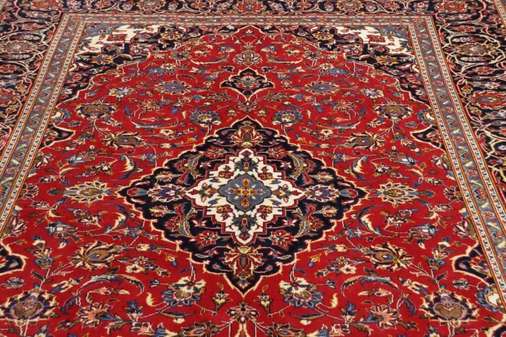 kashan-teppich-206-x-293-cm-handgeknupft-perserteppich-8 Kashan Persian Rug — hand-knotted, 206 × 293 cm, Wool – view 9