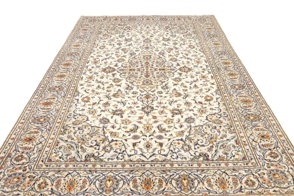 kashan-teppich-200-x-315-cm-florale-muster-handgeknupft-perserteppich-3 Kashan Persian Rug 200 × 315 cm, Wool, hand-knotted – view 4