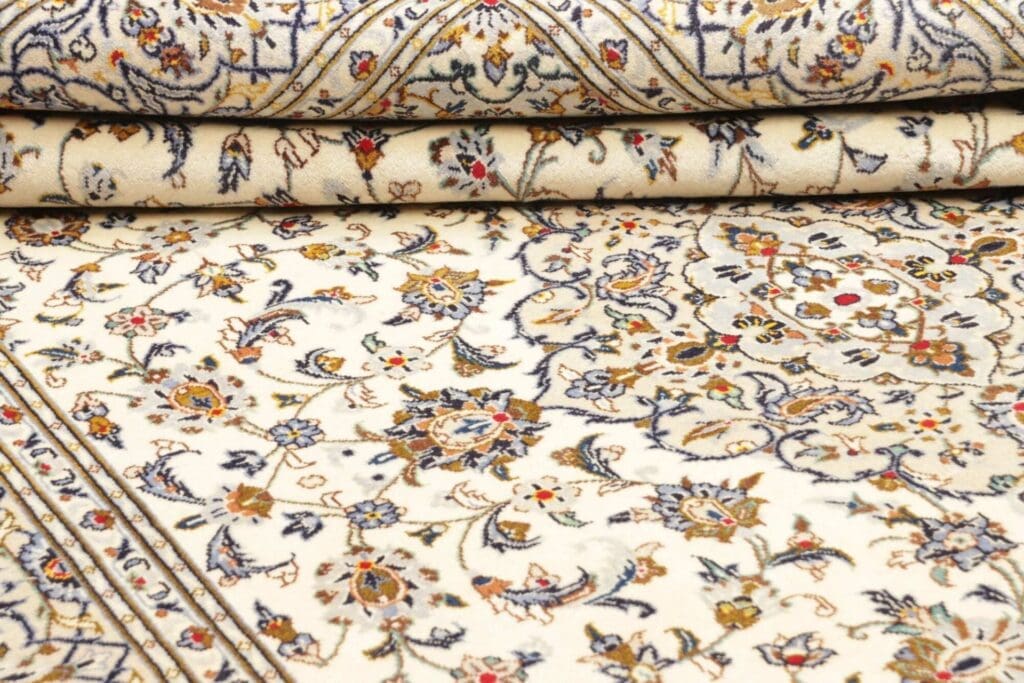 kashan-teppich-200-x-315-cm-florale-muster-handgeknupft-perserteppich-9 Kashan Persian Rug 200 × 315 cm, Wool, hand-knotted – view 10