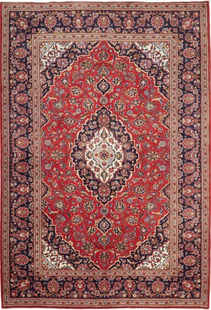 kashan-teppich-208-x-300cm-schurwolle-handgeknupft-perserteppich Hand-Knotted Wool Kashan Persian Rug, 208 × 300 cm