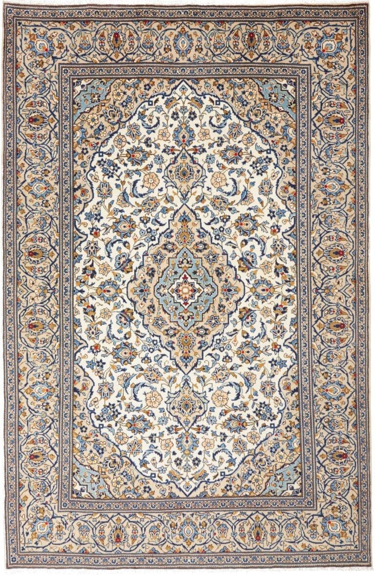 Kashan Persian Rug — hand-knotted, 196 × 295 cm, Wool