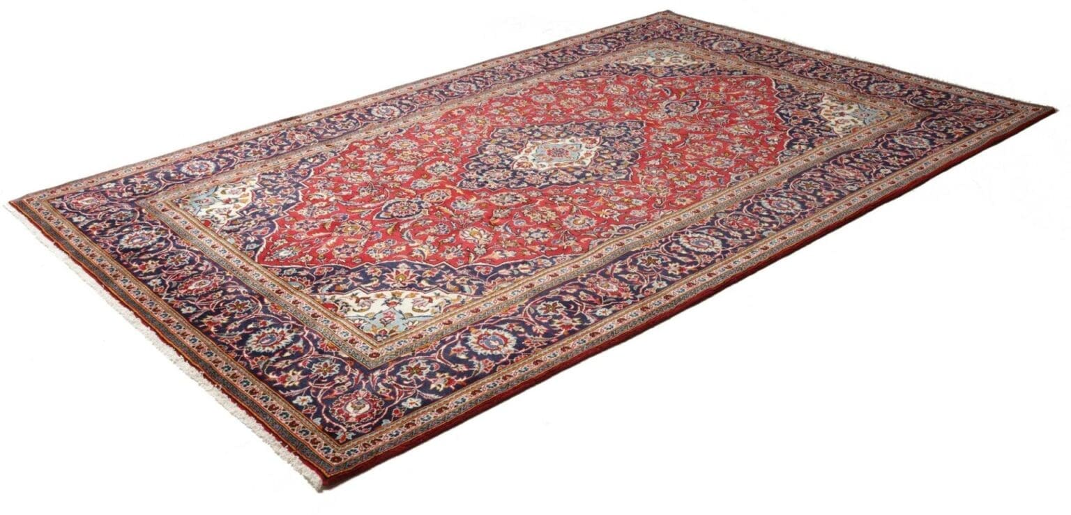 kashan-teppich-203x315-cm-handgeknupft-schurwolle-perserteppich-1 Kashan Persian Rug — hand-knotted, Wool – view 2