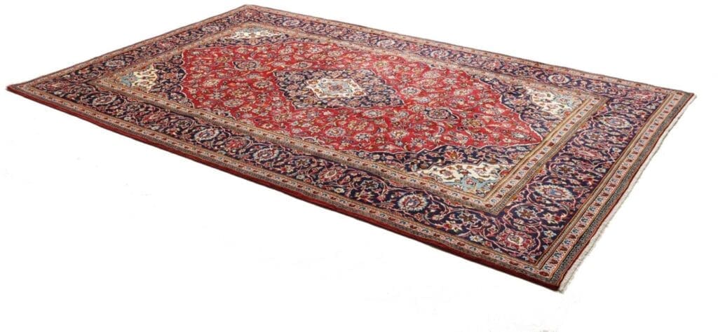 kashan-teppich-203x315-cm-handgeknupft-schurwolle-perserteppich-2 Kashan Persian Rug — hand-knotted, Wool – view 3